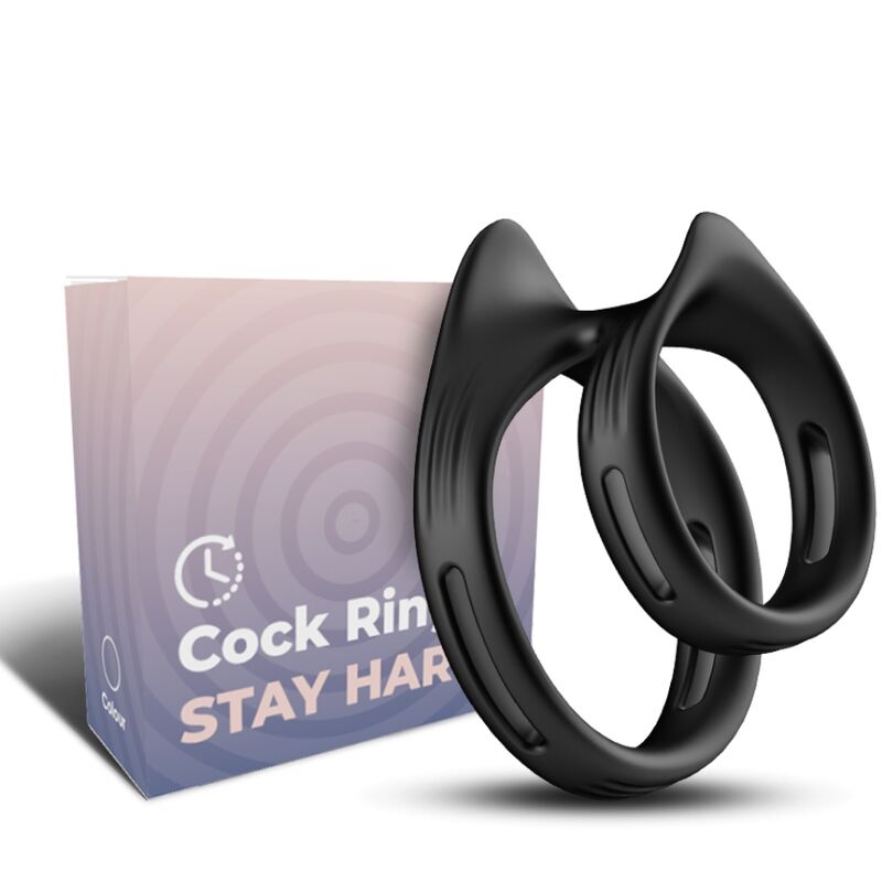 ARMONY - BLACK DUALRING DOUBLE ELASTIC RING