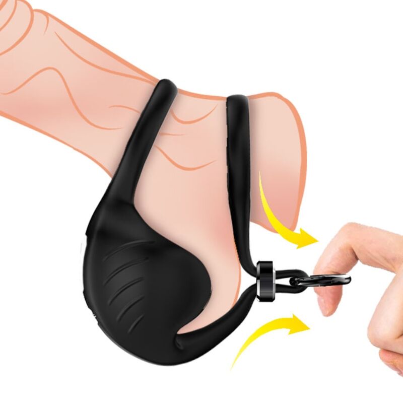 ARMONY - MANTA SCROTUM VIBRATING RING REMOTE CONTROL BLACK
