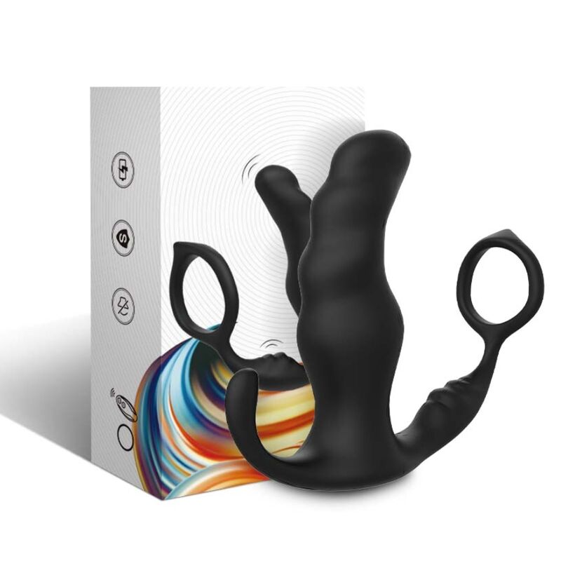 ARMONY - KNIGHT PROSTATE ANAL VIBRATOR AND RING REMOTE CONTROL BLACK