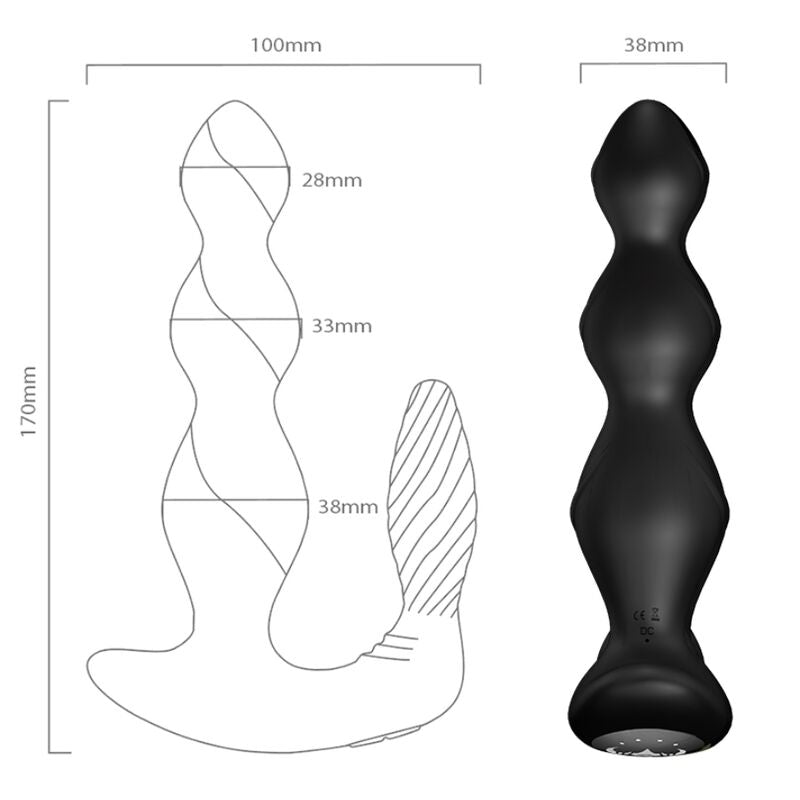 ARMONY - MANFUN VIBRATOR AND STIMULATOR ANAL PLUG REMOTE CONTROL BLACK