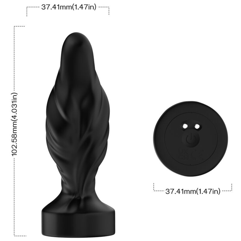 ARMONY - BLACK REMOTE CONTROL VIBRATOR AND ANAL PLUG