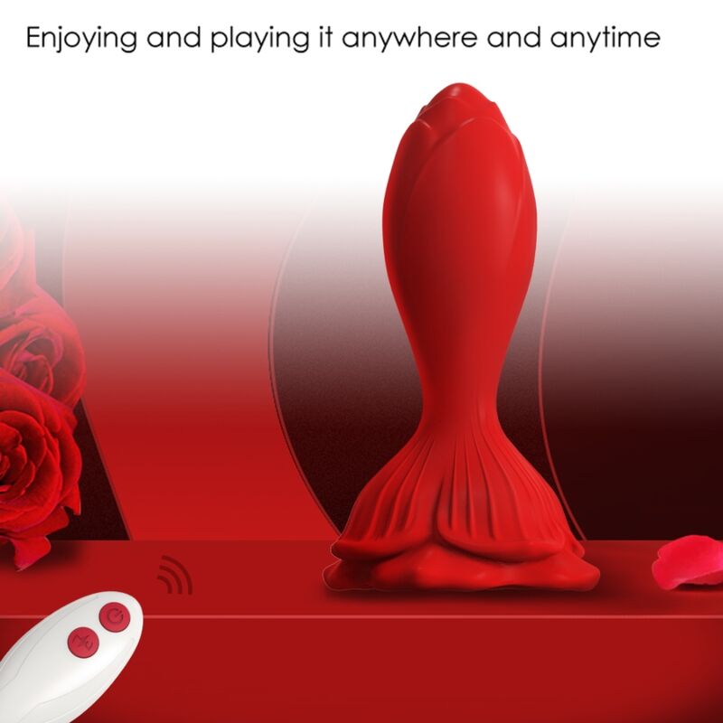 ARMONY - PINK VIBRATOR AND SMALL RED REMOTE CONTROL ANAL PLUG
