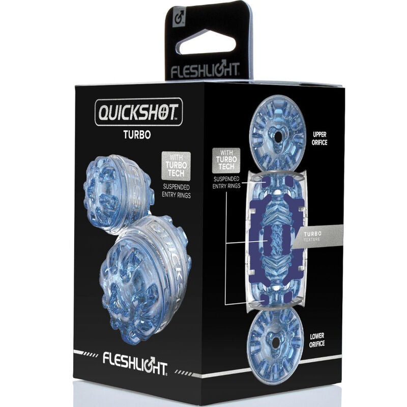 FLESHLIGHT - MASTURBADOR TURBO QUICKSHOT AZUL HIELO