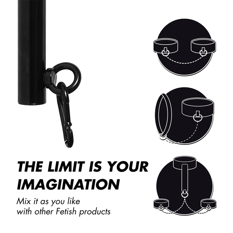 FETISH SUBMISSIVE BONDAGE - ADJUSTABLE SPREADING BAR 4 PIECES