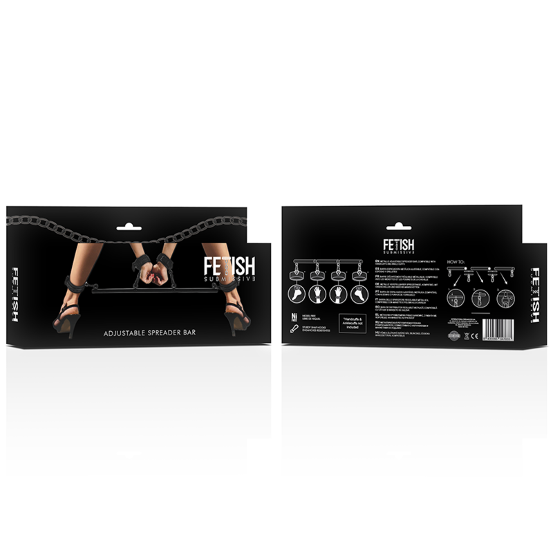 FETISH SUBMISSIVE BONDAGE - ADJUSTABLE SPREADING BAR 4 PIECES