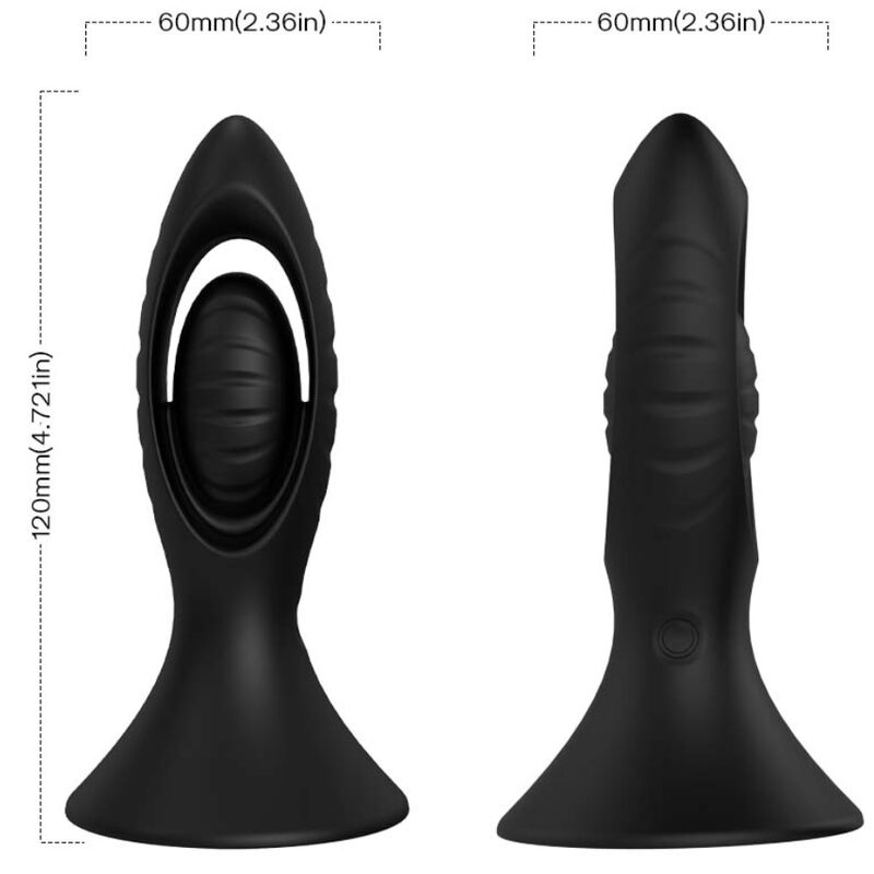 ARMONY - BLACK SILICONE VIBRATOR AND ANAL PLUG