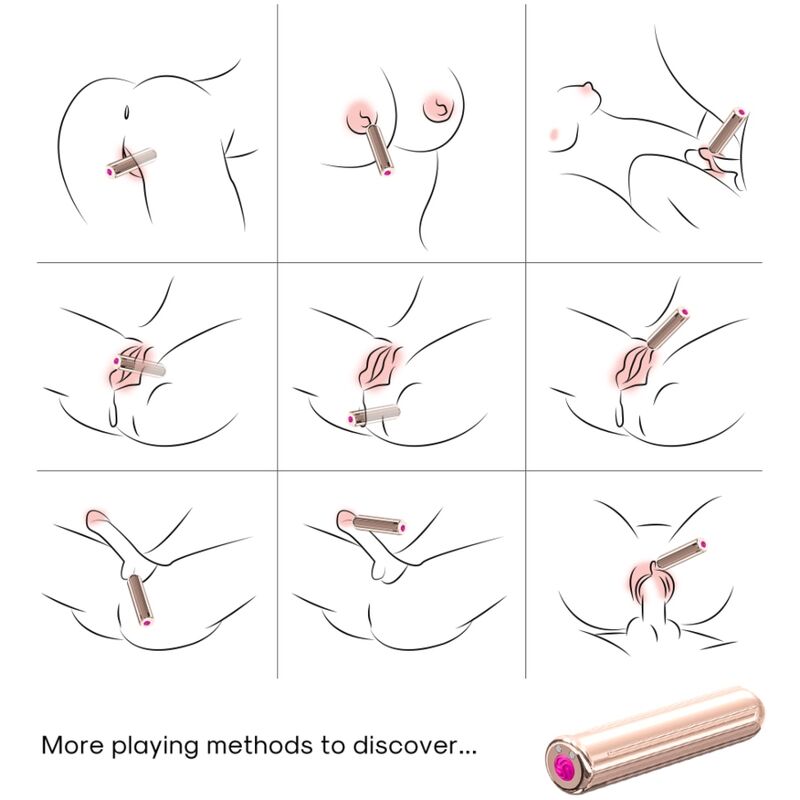 GOLD WARHEAD BULLET VIBRATOR 2 CM x 8.8 CM