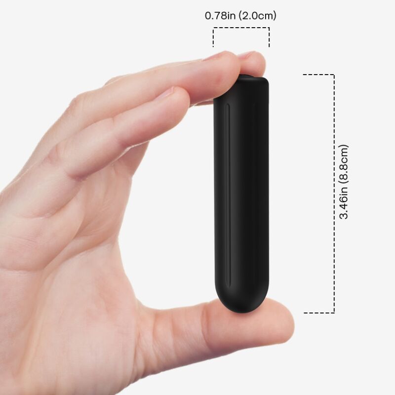 BULLET VIBRATOR WARHEAD BLACK 2 CM x 8.8 CM