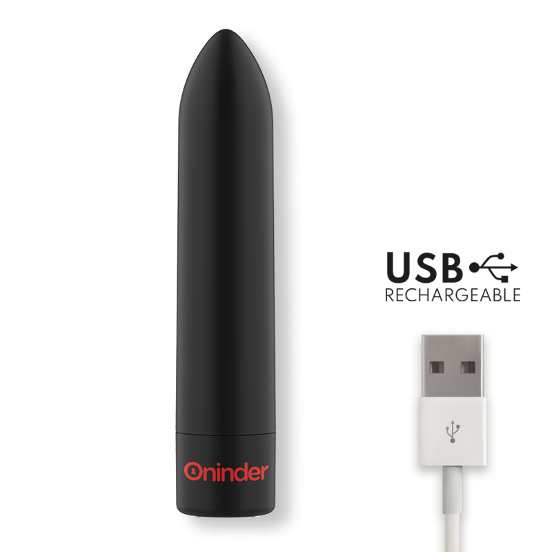 BERLIN BULLET VIBRATOR BLACK 9 MODES 8.5 X 2 CM FREE APP