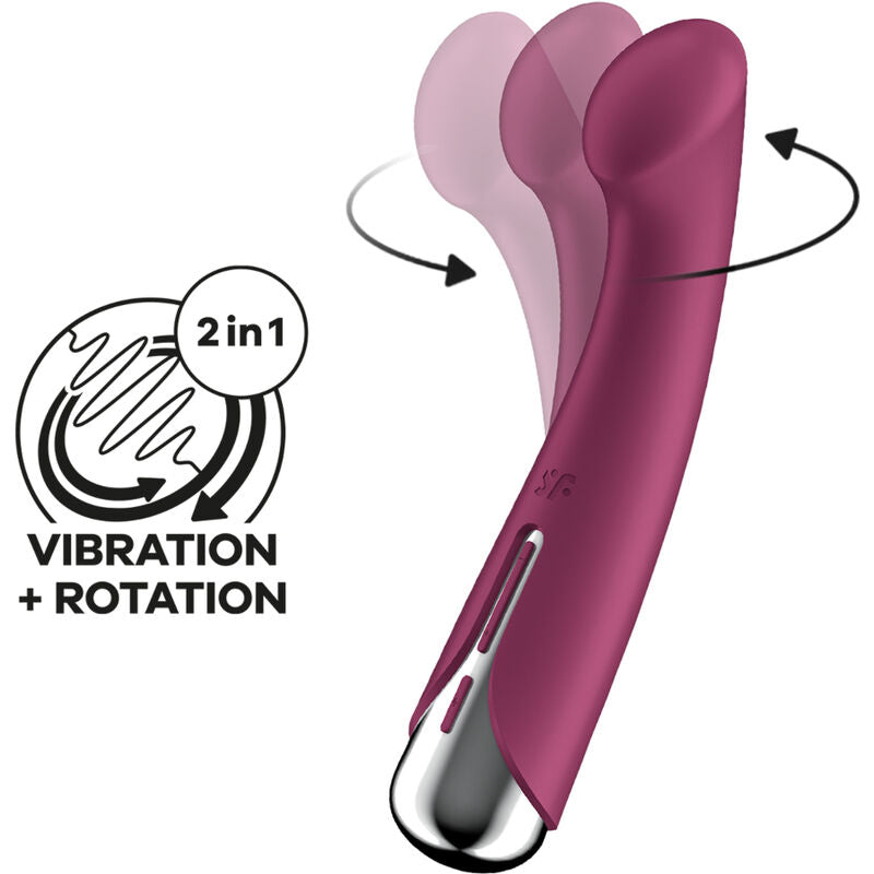 SATISFYER - VIBRADOR ROTATOR GIRATORIO G-SPORT 1 ROJO