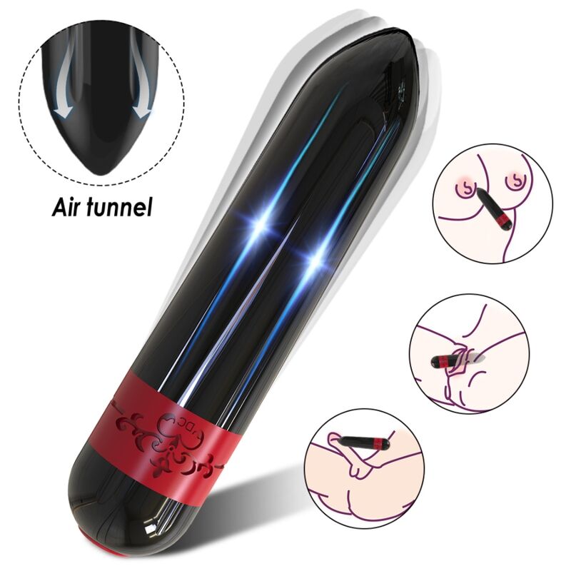 ROCKET BULLET VIBRATOR REMOTE CONTROL BLACK