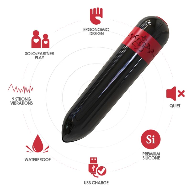 ROCKET BULLET VIBRATOR REMOTE CONTROL BLACK