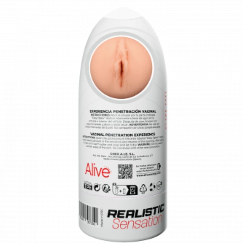 ALIVE - FLEX MALE VAGINAL MASTURBATOR SIZE M