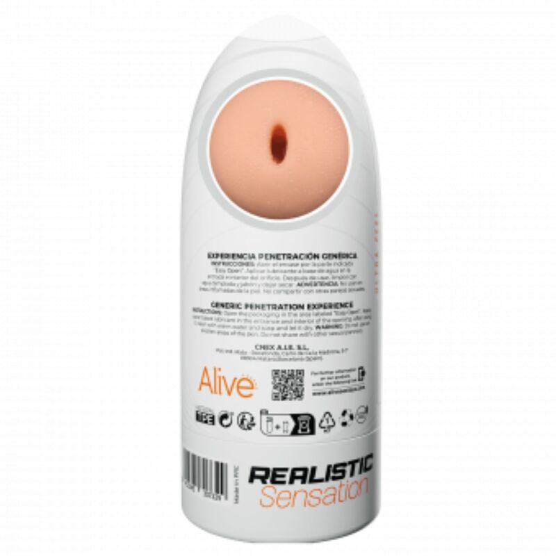 MASTURBADOR MASCULINO GENERICO ALIVE - FLEX TALLA M