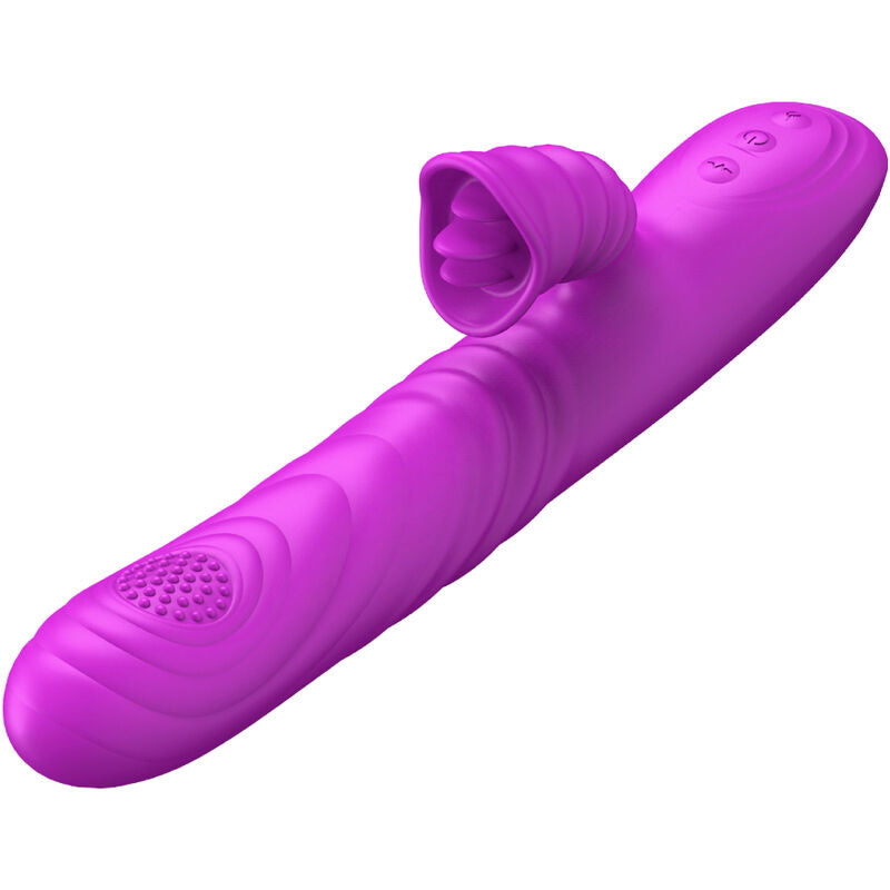 ARMONY - ANGELIA MULTIFUNCTION VIBRATOR WITH STIMULATING TONGUE, VIOLET HEAT EFFECT