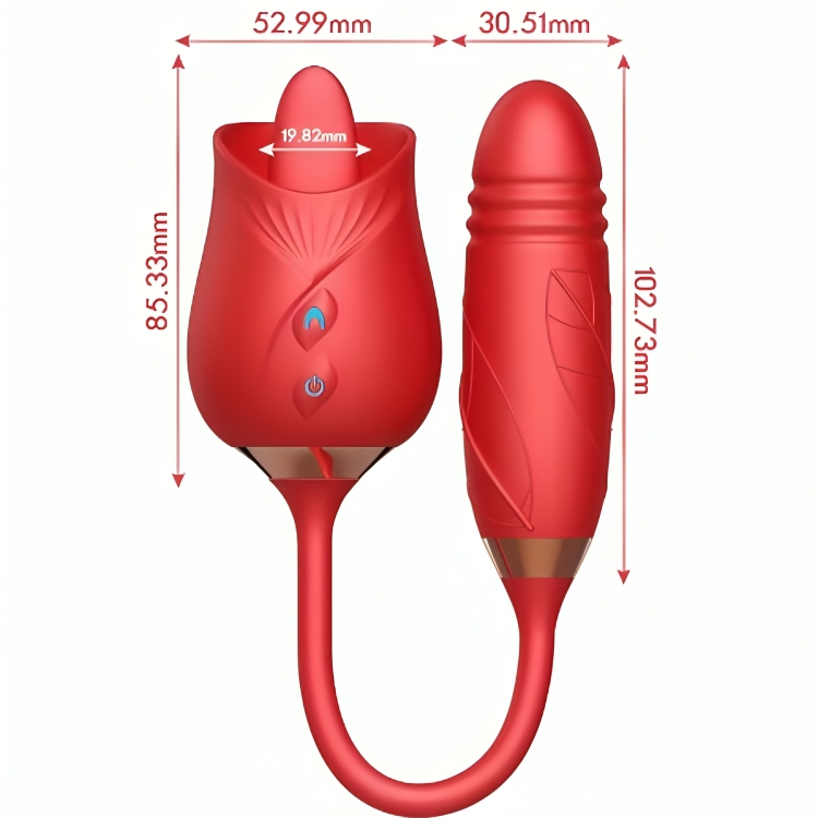 ARMONY - DELIGHT FLOWER VIBRATOR AND IMPULSE WITH RED TONGUE