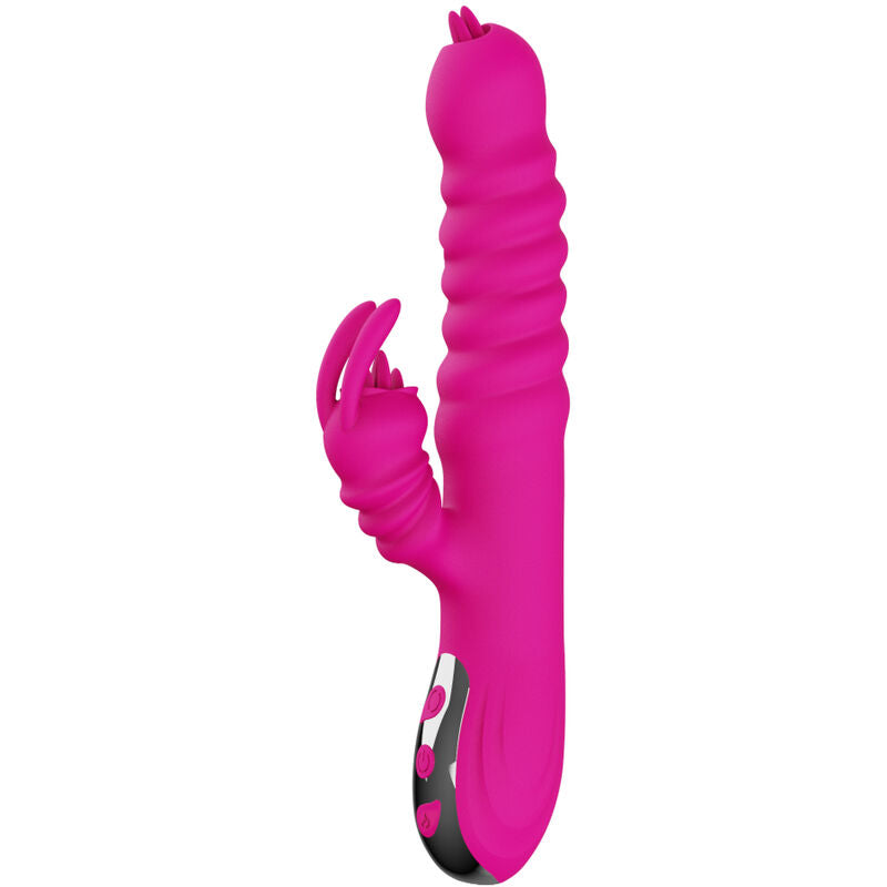 ARMONY - FUCHSIA RABBIT DOUBLE TONGUE MULTIFUNCTIONAL VIBRATOR WITH WARMING EFFECT