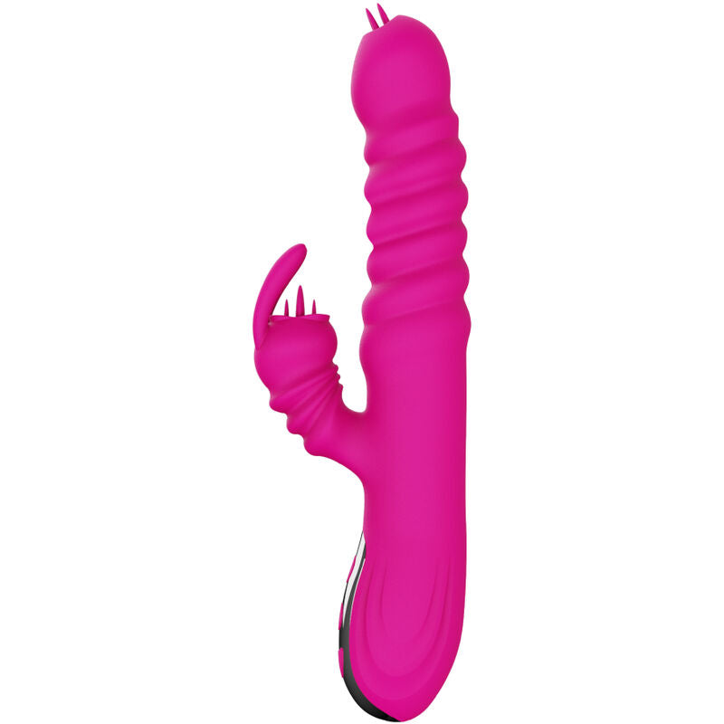 ARMONY - FUCHSIA RABBIT DOUBLE TONGUE MULTIFUNCTIONAL VIBRATOR WITH WARMING EFFECT
