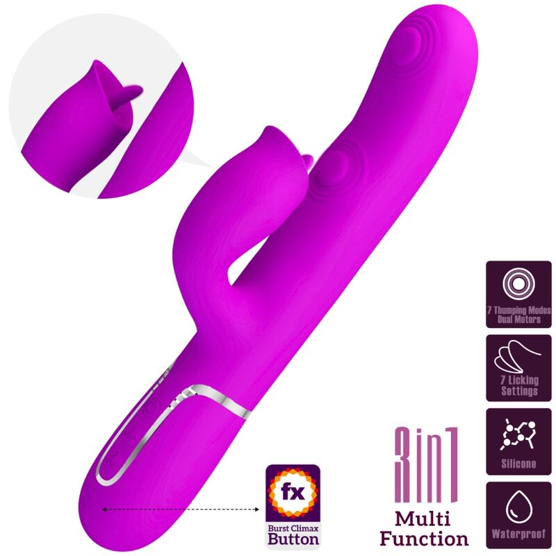 PRETTY LOVE - FUCHSIA LICKING RABBIT VIBRATOR
