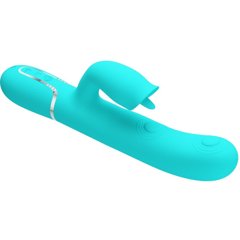PRETTY LOVE - AQUA GREEN LICK RABBIT VIBRATOR