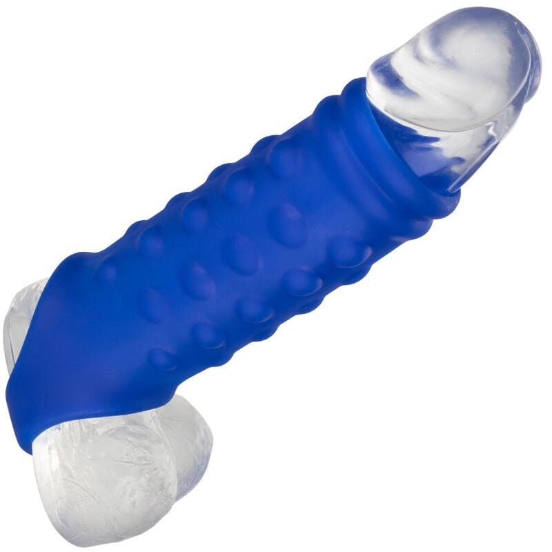 CALEXOTICS - ADMIRAL PENIS COVER WITH BLUE LIQUID SILICONE RIMS