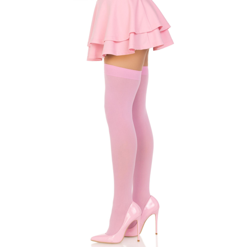 LEG AVENUE - PINK NYLON THIGHS