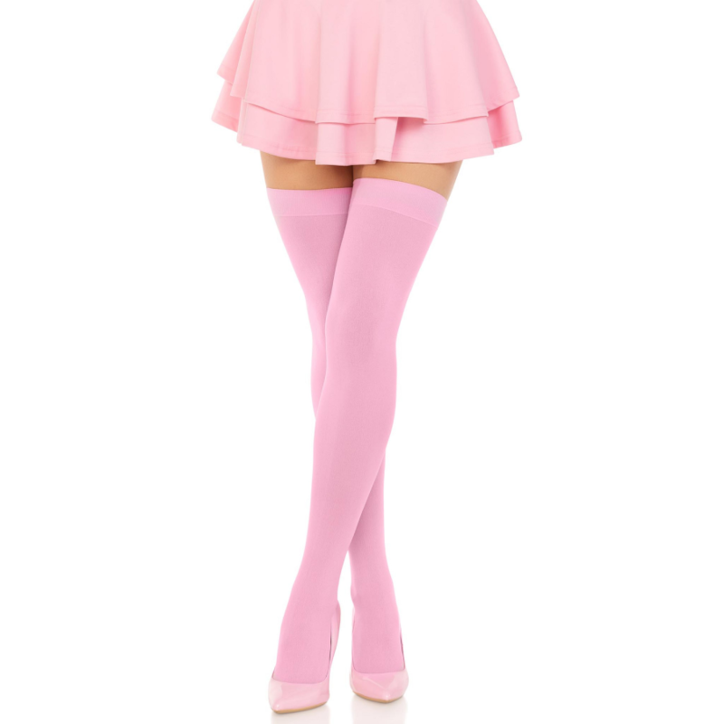 LEG AVENUE - PINK NYLON THIGHS