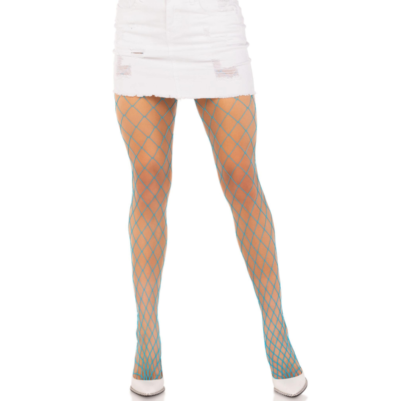 LEG AVENUE - DIAMOND FISHNET PINK TIGHTS