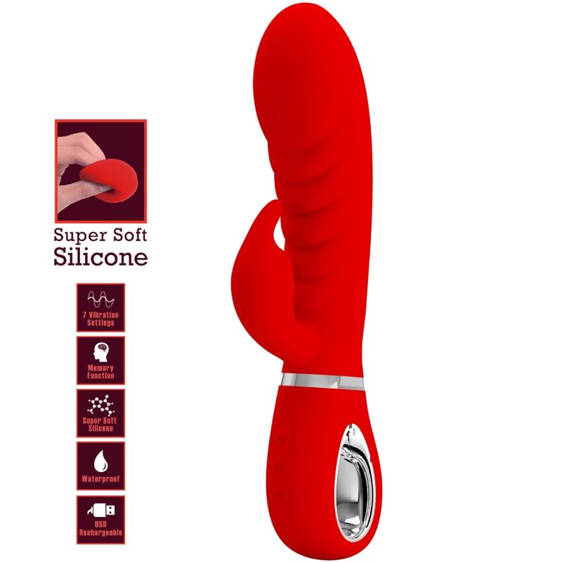 PRETTY LOVE - PRESCOTT MULTIFUNCTION G-SPOT RED VIBRATOR