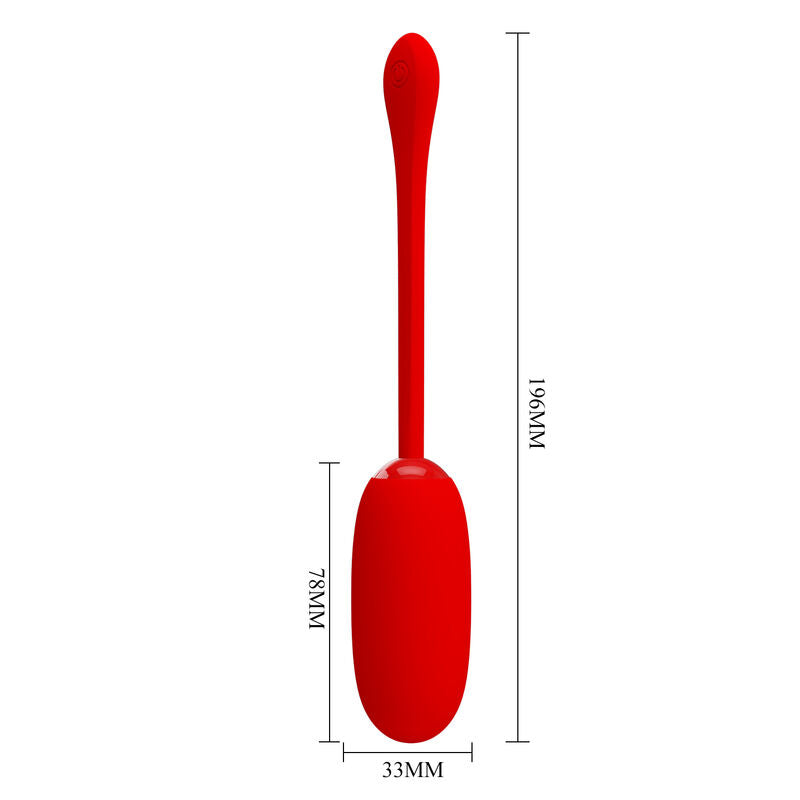 PRETTY LOVE - WATERPROOF-RECHARGEABLE VIBRATING EGG JULIUS RED