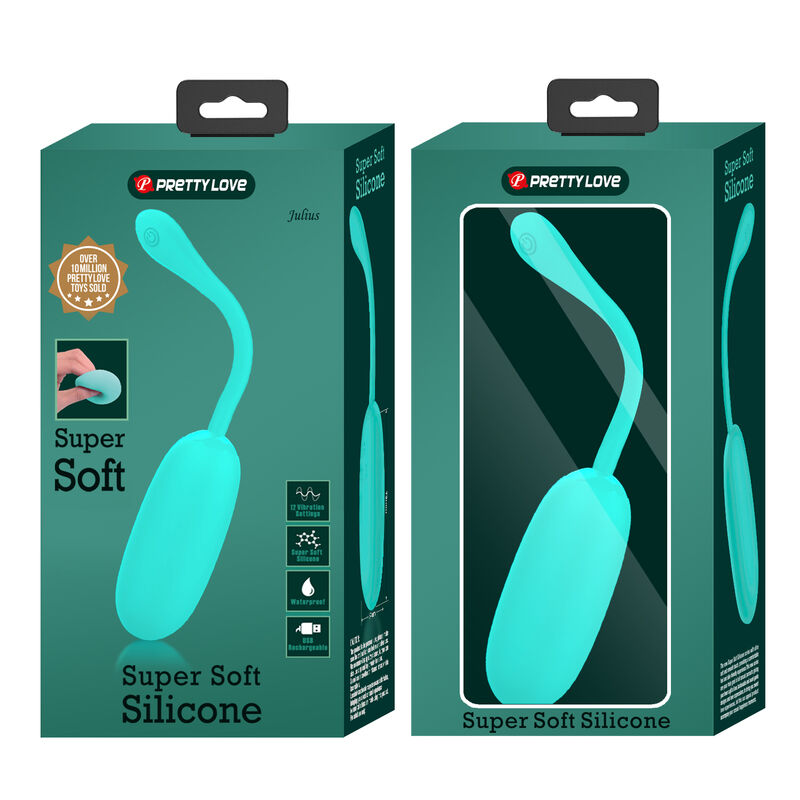 PRETTY LOVE - WATERPROOF-RECHARGEABLE VIBRATING EGG JULIUS AQUA GREEN