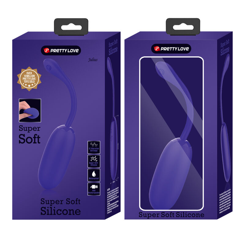 PRETTY LOVE - WATERPROOF RECHARGEABLE VIBRATING EGG JULIUS PURPLE