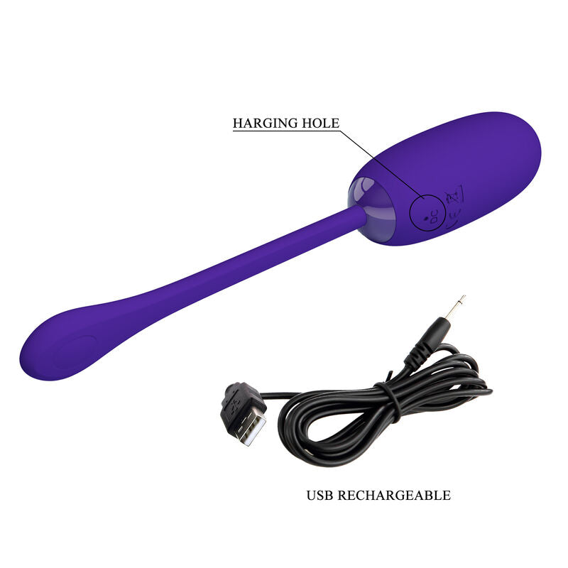 PRETTY LOVE - WATERPROOF RECHARGEABLE VIBRATING EGG JULIUS PURPLE