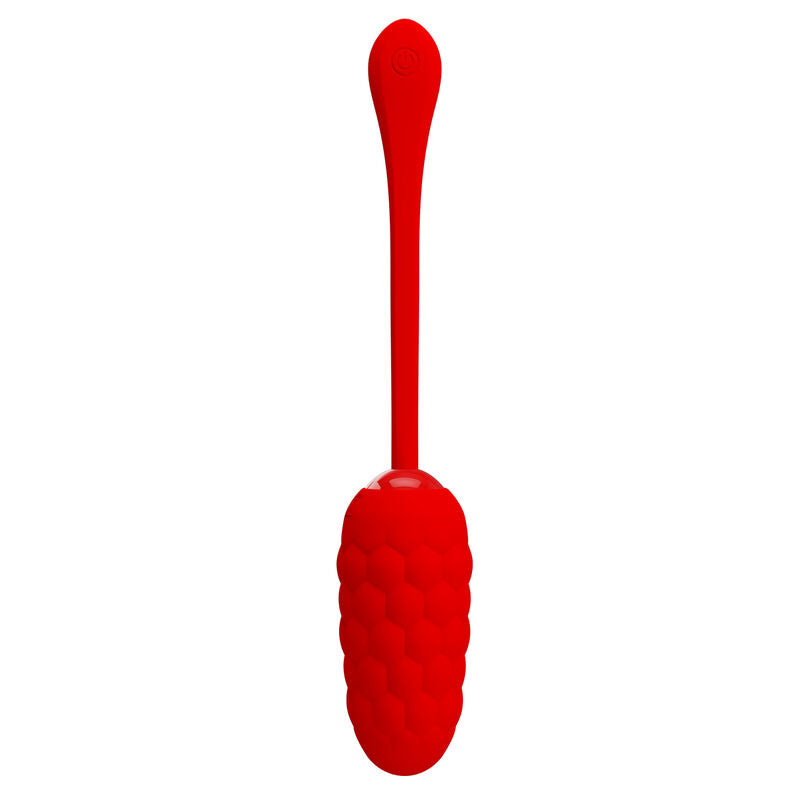 PRETTY LOVE - HUEVO VIBRADOR TEXTURIZADO ROJO RECARGABLE EN COLOR AZUL MARINO