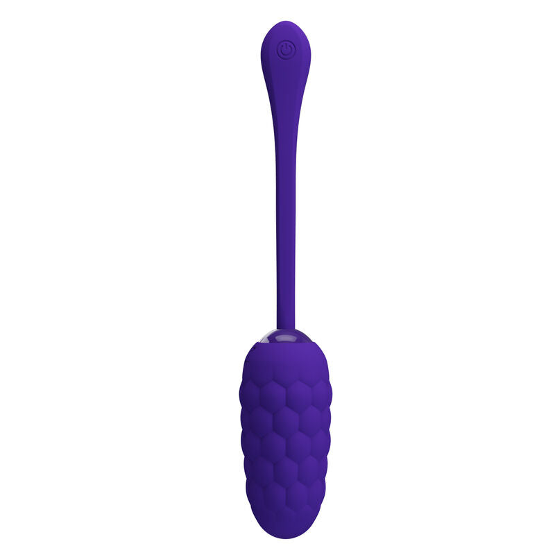 PRETTY LOVE - RECHARGEABLE VIBRATING EGG WITH MARINE TEXTURE PURPLE