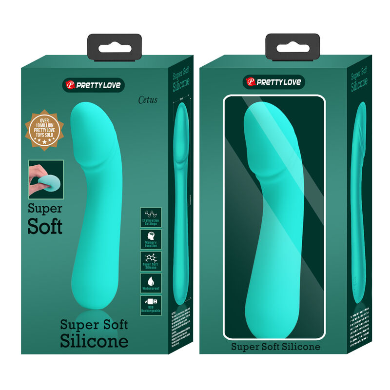 PRETTY LOVE - VIBRADOR RECARGABLE CETUS AQUA GREEN