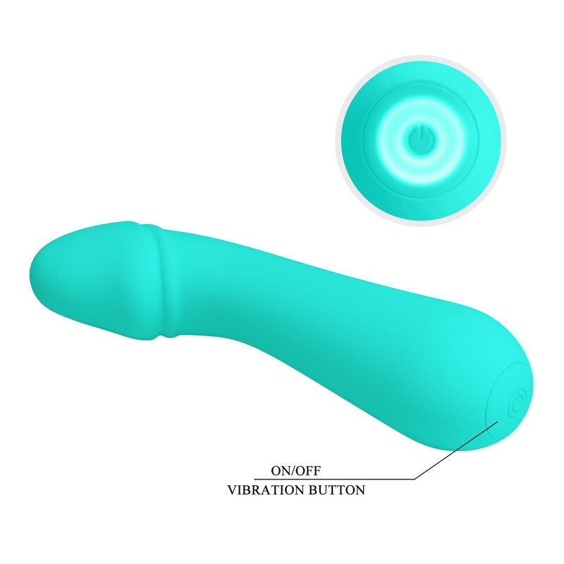 PRETTY LOVE - VIBRADOR RECARGABLE CETUS AQUA GREEN