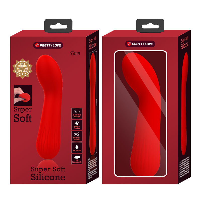 PRETTY LOVE - RED FAUN RECHARGEABLE VIBRATOR