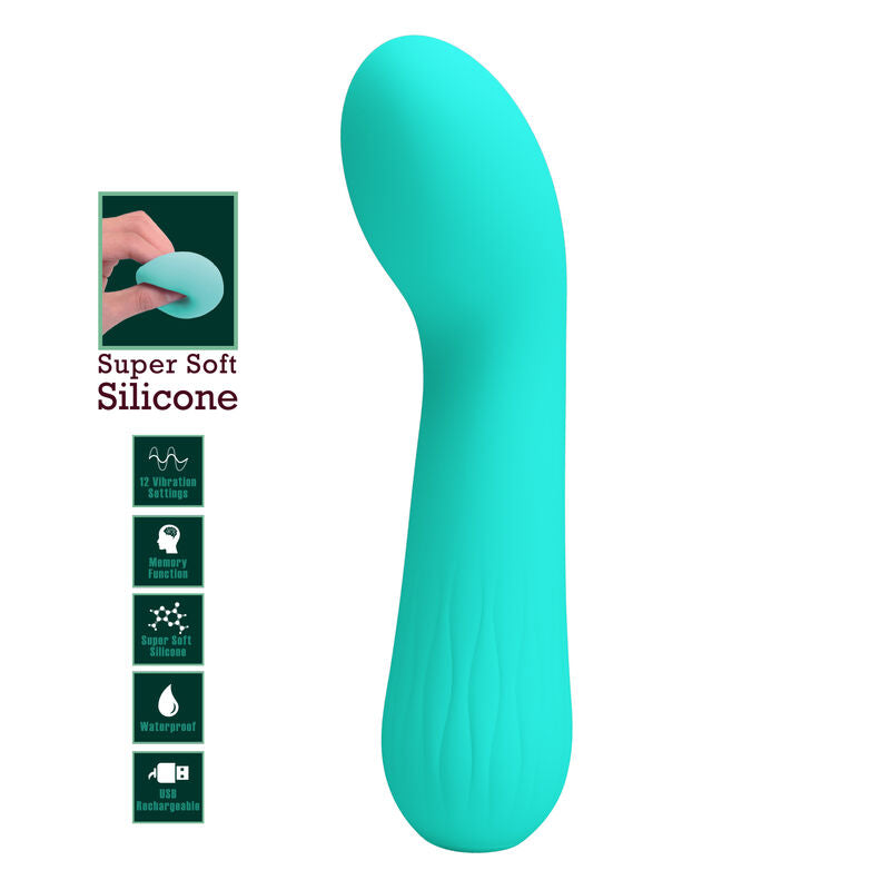 PRETTY LOVE - FAUN AQUA GREEN RECHARGEABLE VIBRATOR