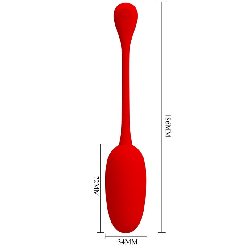 PRETTY LOVE - RED KNUCKER RECHARGEABLE VIBRATING EGG
