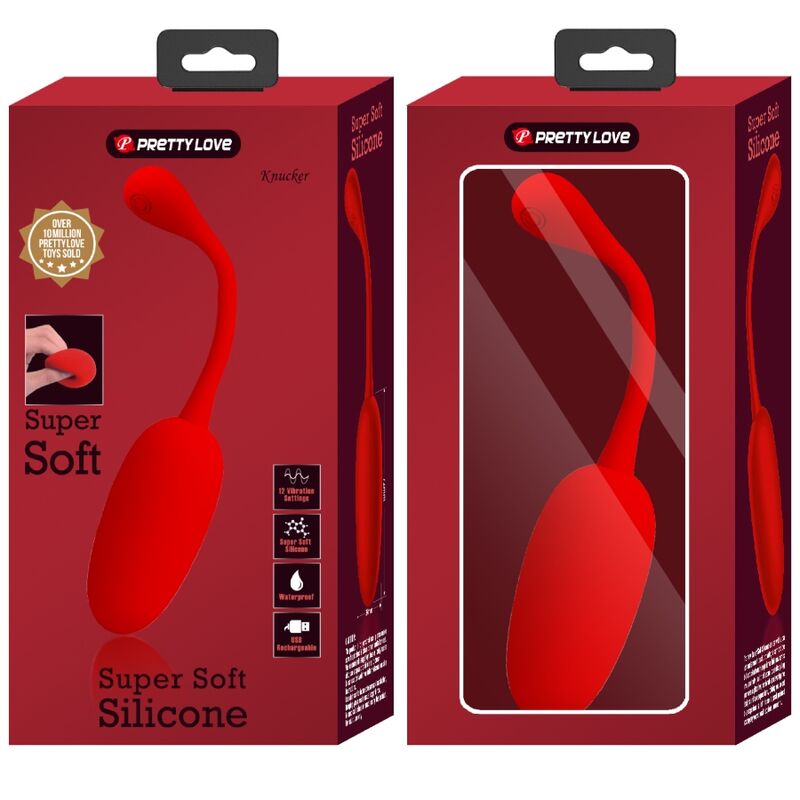 PRETTY LOVE - RED KNUCKER RECHARGEABLE VIBRATING EGG