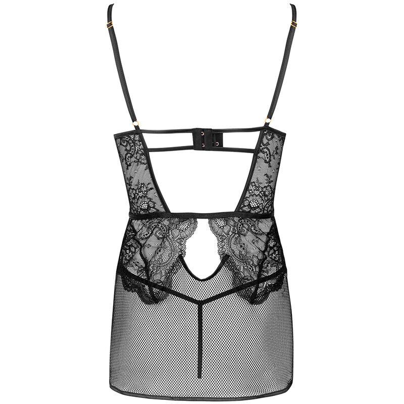 LIVCO CORSETTI FASHION - BARIRIN SHIRT LC 90633 + BLACK PANTIES L/XL