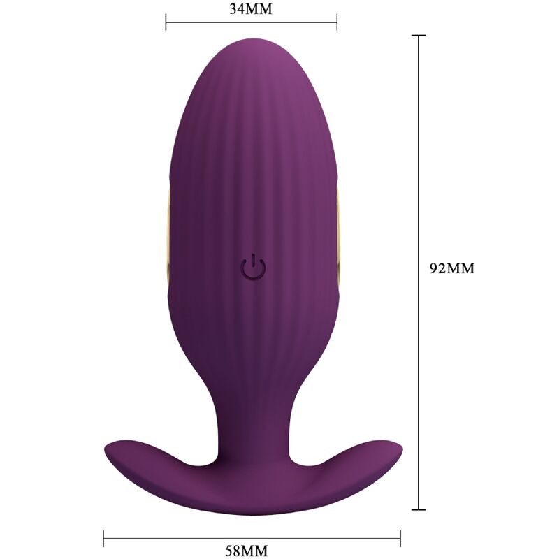 PRETTY LOVE - PURPLE JEFFERSON APP CONTROLLED BUTT PLUG