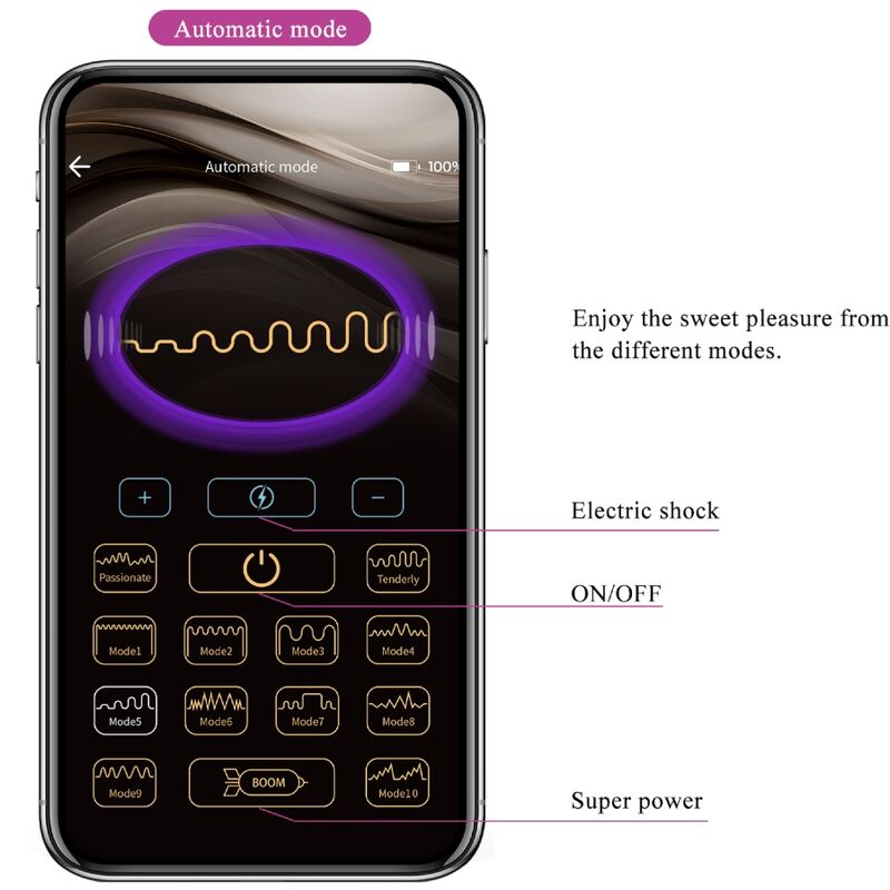 PRETTY LOVE - PURPLE JEFFERSON APP CONTROLLED BUTT PLUG