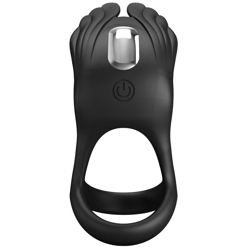 PRETTY LOVE - ANILLO VIBRADOR PARA EL PENE SILAS 7 VIBRACIONES SILICONA NEGRA