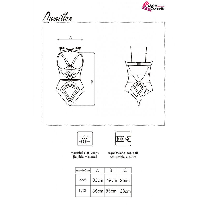 LIVCO CORSETTI FASHION - NAMILLEN LC 90528 BLACK BODY L/XL