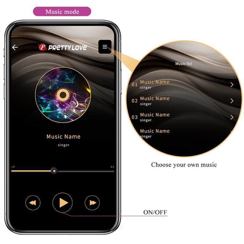 PRETTY LOVE - CONTROL REMOTO BILLY VIBRACIÓN PÚRPURA APLICACIÓN GRATUITA
