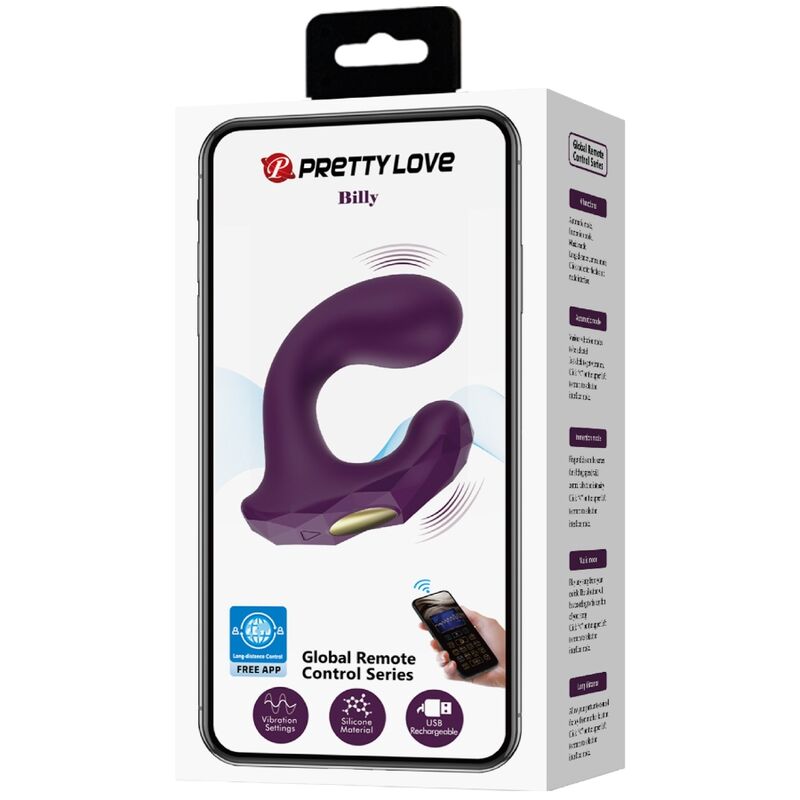 PRETTY LOVE - CONTROL REMOTO BILLY VIBRACIÓN PÚRPURA APLICACIÓN GRATUITA