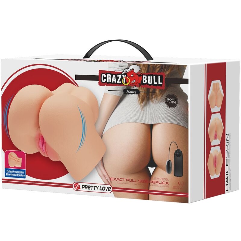 CRAZY BULL - REALISTIC VAGINA AND NAKED VIBRATOR HAILEY