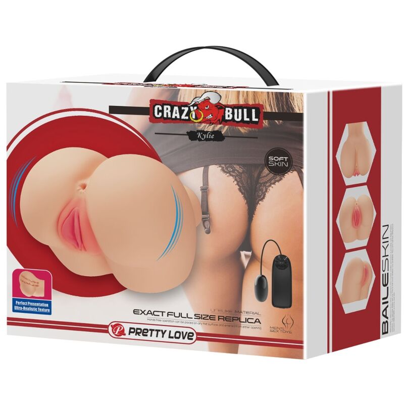 CRAZY BULL - VAGINA REALISTA Y VIBRADOR KYLIE DESNUDO